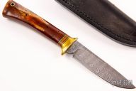 Damascus Drop Point Hunter