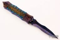 Linerlock Auto - Damascus and Spruce Cone