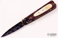 Damascus Linerlock Dagger