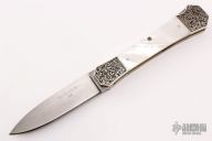  Cable Damascus Coffin Lockback #001