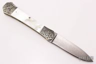  Cable Damascus Coffin Lockback #001