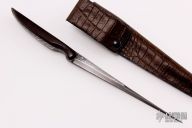 Damascus Stiletto - Snakewood