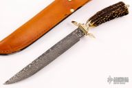 Damascus and Stag Bowie