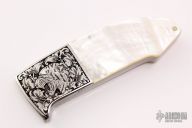 Engraved Folding Hunter - Mother of Pearl
