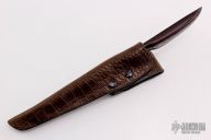 Damascus Stiletto - Snakewood