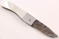 Push Button Automatic with Pearl and Damascus