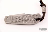 Jigged Titanium Lanny's Clip with Damascus Blade