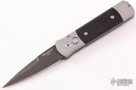 Godson 702 - Grey Handle / Black G10 Inlays / Black Blade / Plain Edge
