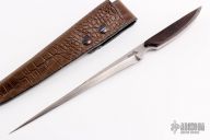 Damascus Stiletto - Ironwood