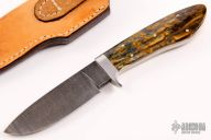 Damascus and Mammoth Ivory Hunter