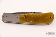 Slipjoint - Damascus and Sheeps Horn