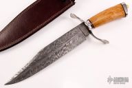 Feather Damascus Bowie