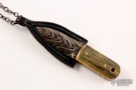 Damascus Magnetic Push Dagger