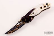 Damascus and Pearl Linerlock 