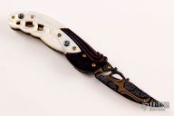 Damascus and Pearl Linerlock 