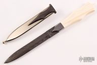 Damascus and Mammoth Ivory Dagger