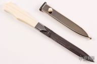 Damascus and Mammoth Ivory Dagger