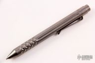 Fluted and Dotted Titanium Clicker Pen
