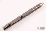 Fluted and Dotted Titanium Clicker Pen