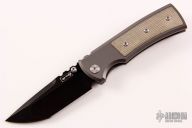 Ultramar Redencion Street Tanto - Green Canvas Micarta