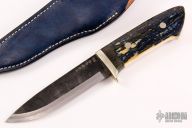 Sheath Knife - Mammoth Ivory Handle by Moriya