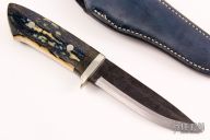 Sheath Knife - Mammoth Ivory Handle by Moriya