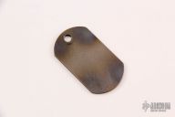 Flamed Titanium Dog Tag