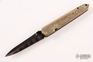 Damascus and Mokume Linerlock Dagger