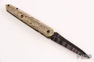 Damascus and Mokume Linerlock Dagger