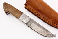 Small Damascus Utility Hunter - Engraved