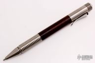 Custom Titanium Pen with Ironwood and Faceted Accents