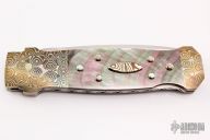 Mokume and Black Lip Pearl Lockback
