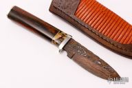 Zebra Leg Bone and Damascus Hunter