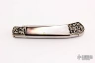 Engraved Lockback - Black Lip Pearl