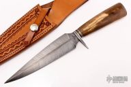 Fossilized Walrus Tusk Feather Knife
