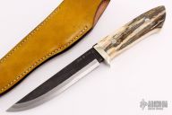 Sheath Knife - Mammoth Ivory Handle by Moriya