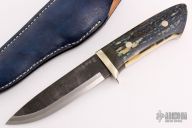 Sheath Knife - Mammoth Ivory Handle by Moriya