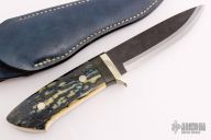 Sheath Knife - Mammoth Ivory Handle by Moriya