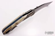 Damascus and Walrus Ivory Linerlock