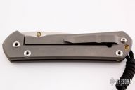 Large Sebenza 21 - Unique Graphic - Gold Sapphire Inlay