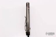 Large Sebenza 21 - Unique Graphic - Gold Sapphire Inlay