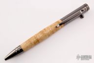 Curly Maple and Gun Metal Bolt Action Pen/Stylus