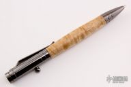 Curly Maple and Gun Metal Bolt Action Pen/Stylus