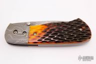 Damascus and Jigged Bone Linerlock