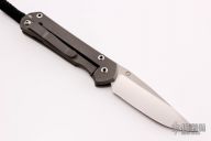 Small Sebenza 21 - Unique Graphic - Reverse Silver Contrast w/ Hematite Inlay
