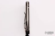 Small Sebenza 21 - Unique Graphic - Reverse Silver Contrast w/ Hematite Inlay