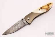 Integral Damascus Liner Lock - Wart Hog