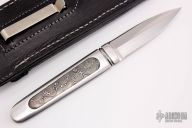 Integral Boot Dagger - Damascus Inlay