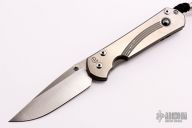 Large Sebenza 21 - Unique Graphic - Reverse Silver Contrast w/ Hematite Inlay