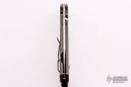 Large Sebenza 21 - Unique Graphic - Reverse Silver Contrast w/ Hematite Inlay